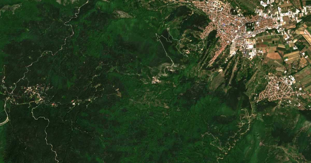 Δορυφορικός χάρτης: Ντελτσεβο