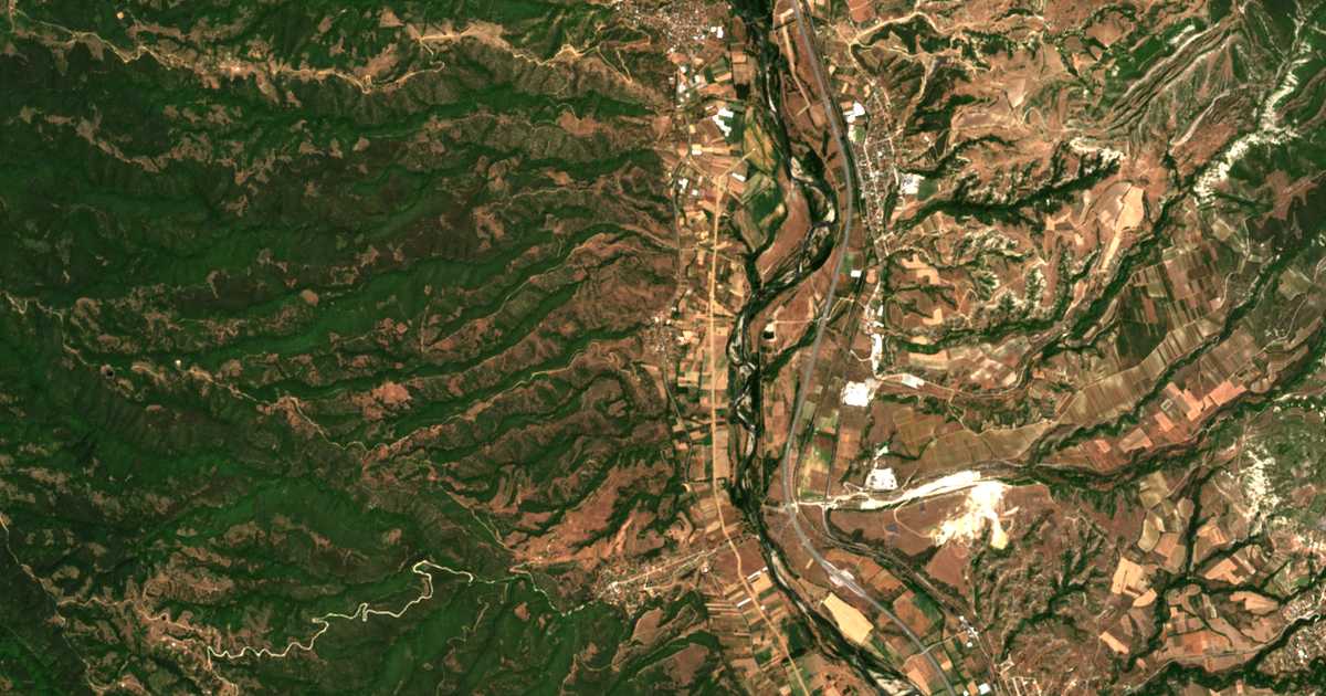 Δορυφορικός χάρτης: Γκορνα Κρουσιτσα