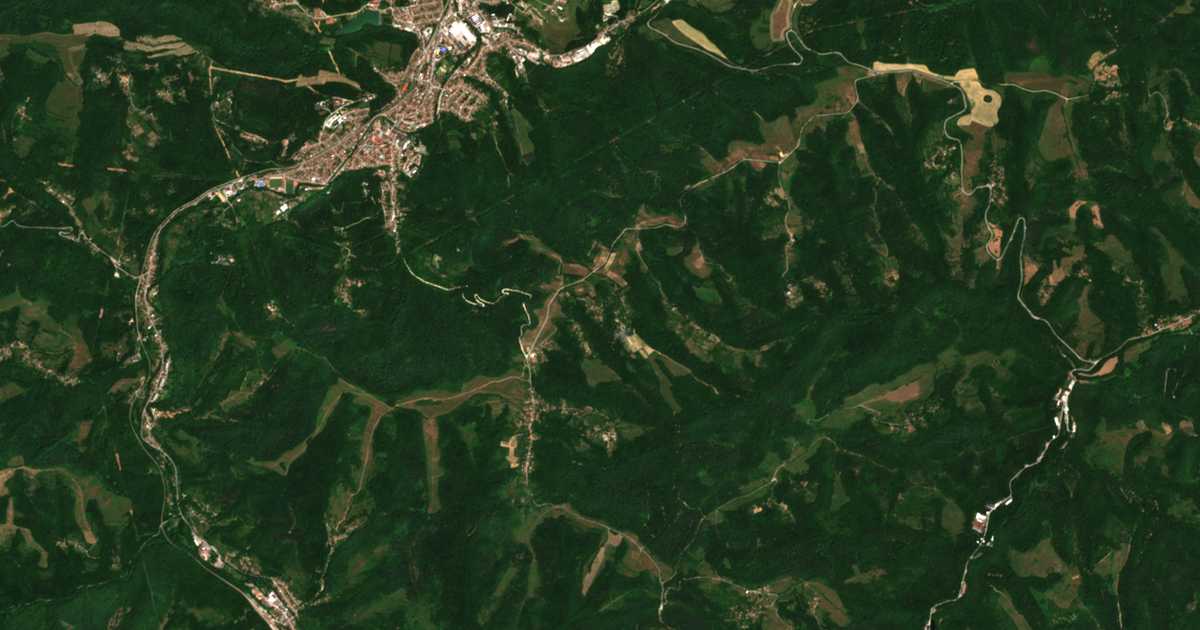 Δορυφορικός χάρτης: Μιλεβτσι
