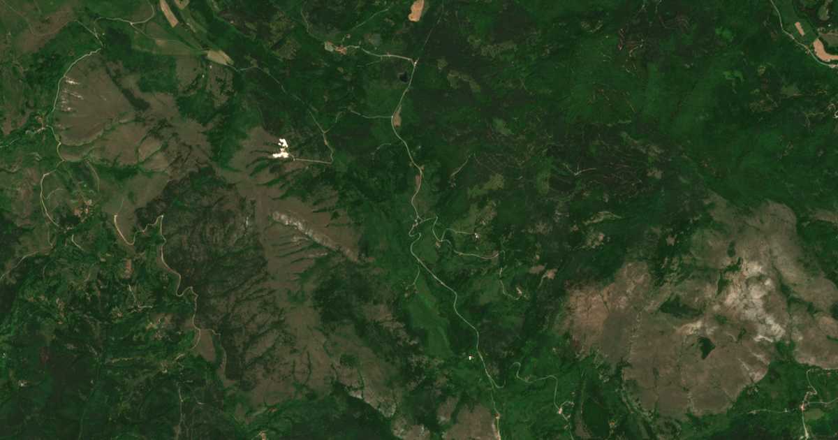 Δορυφορικός χάρτης: Γκορνι Κοριτεν