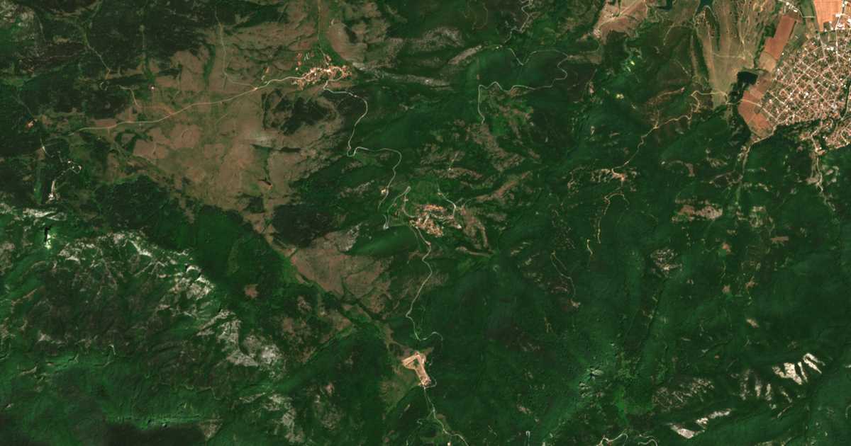 Δορυφορικός χάρτης: Ορεσετς