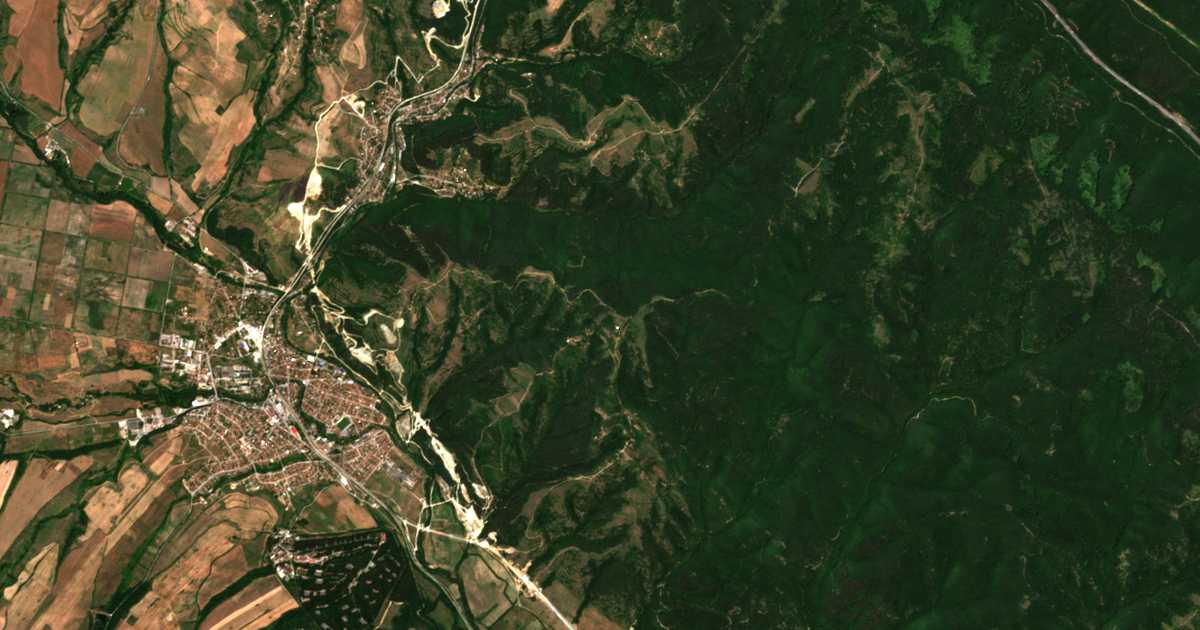 Δορυφορικός χάρτης: Ντολνα Βασιλιτσα