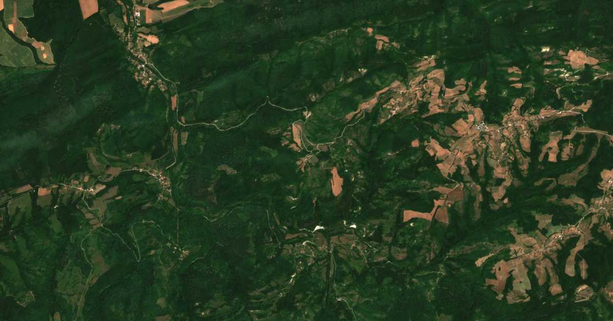 Δορυφορικός χάρτης: Γκορνα Χαντζιισκα
