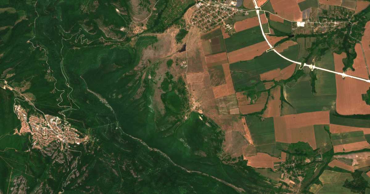 Δορυφορικός χάρτης: Ορεσετς