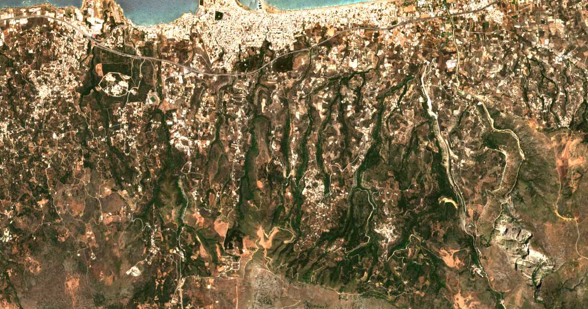 Δορυφορικός χάρτης: Αγία Ειρήνη Ρεθύμνης