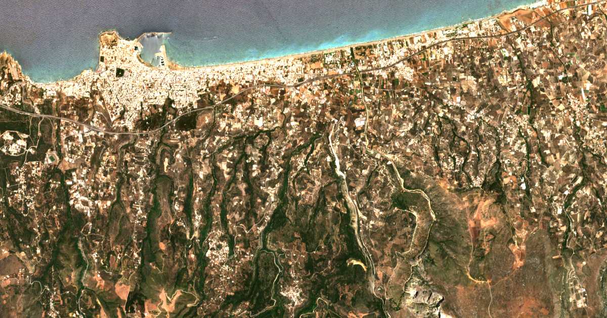 Δορυφορικός χάρτης: Ξηρό Χωριό Ρεθύμνου