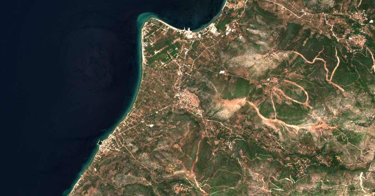 Δορυφορικός χάρτης: Άγιος Ανδρέας Πρίνου