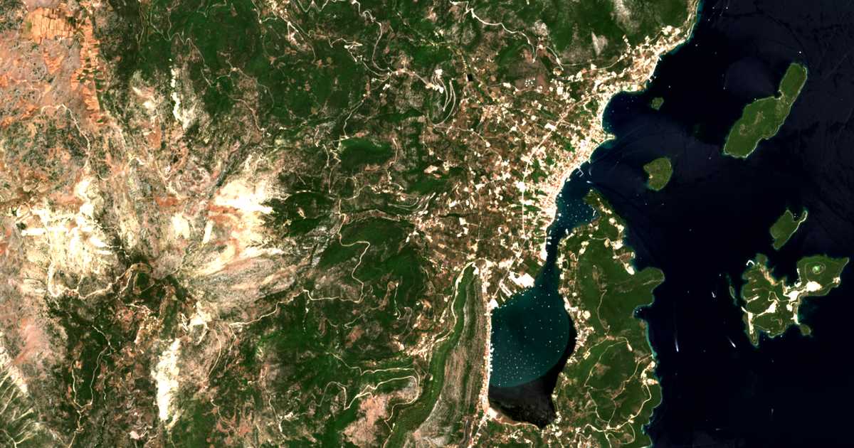 Δορυφορικός χάρτης: Άγιος Χριστόφορος Λευκάδας