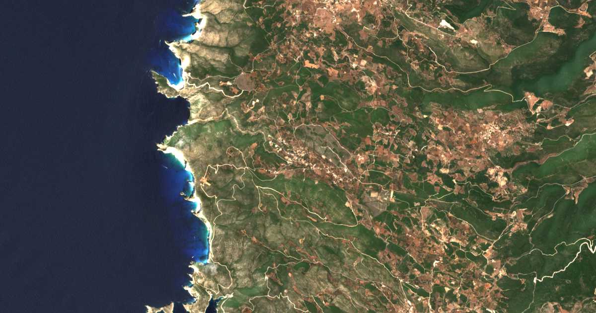 Δορυφορικός χάρτης: Αναφωνήτρια Ζακύνθου
