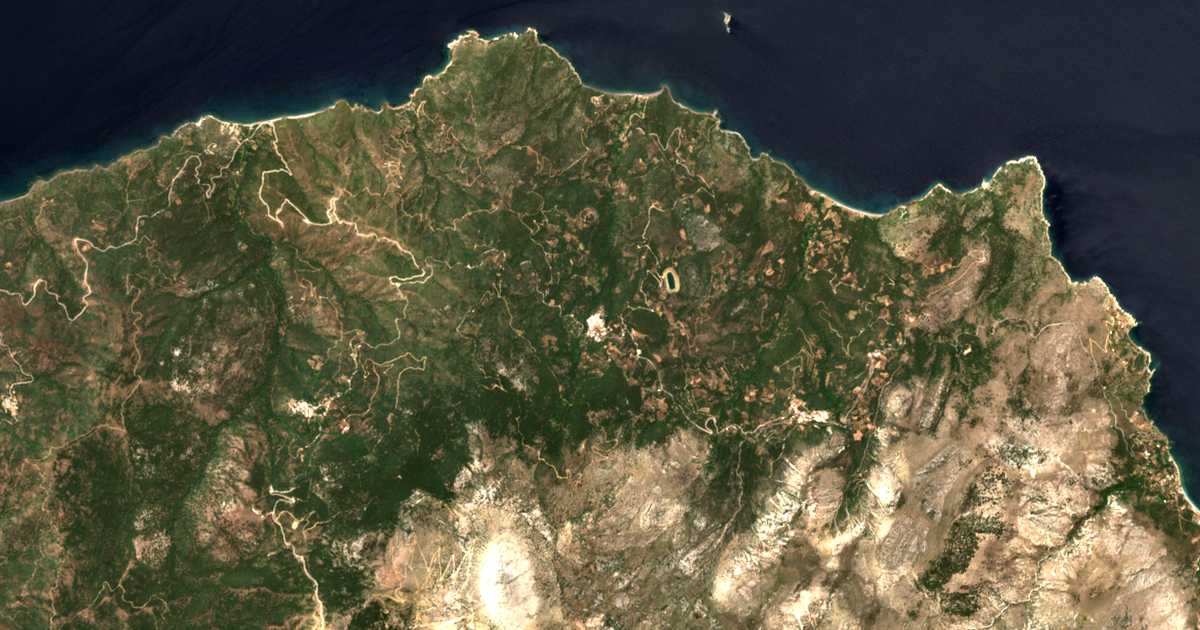 Δορυφορικός χάρτης: Βίκι Χίου