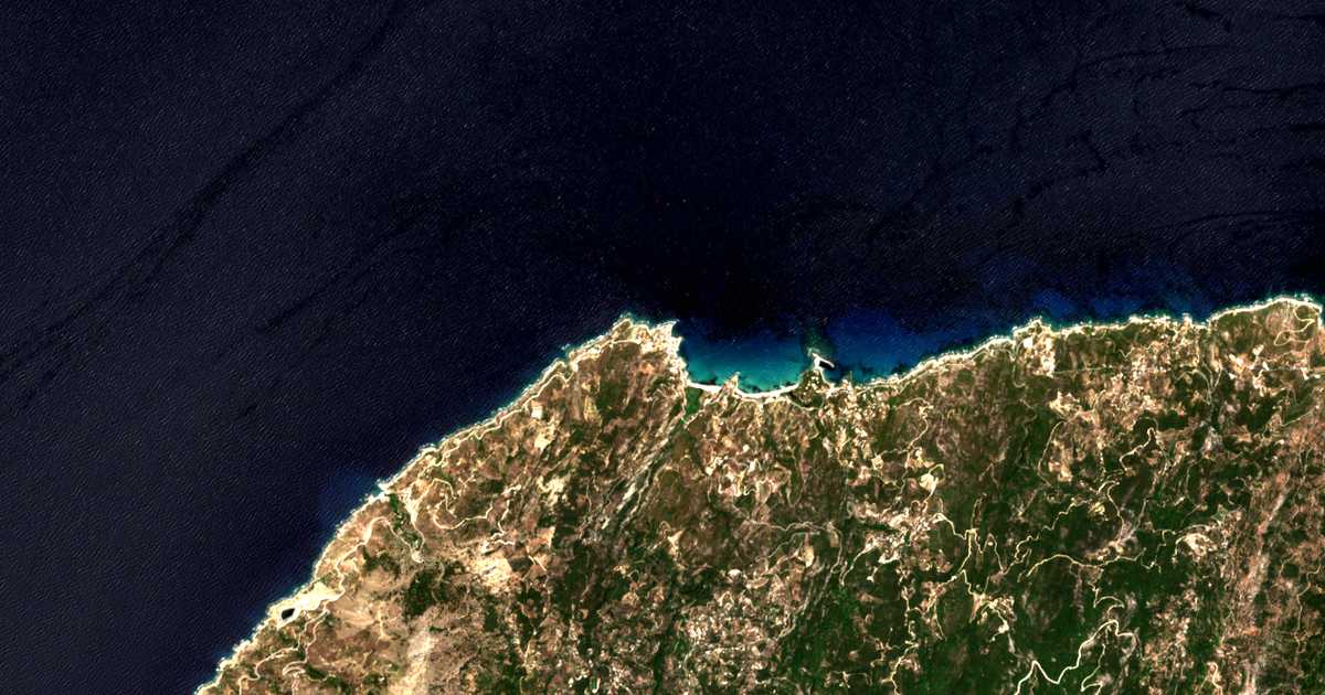 Δορυφορικός χάρτης: Αρμενιστής Ικαρίας
